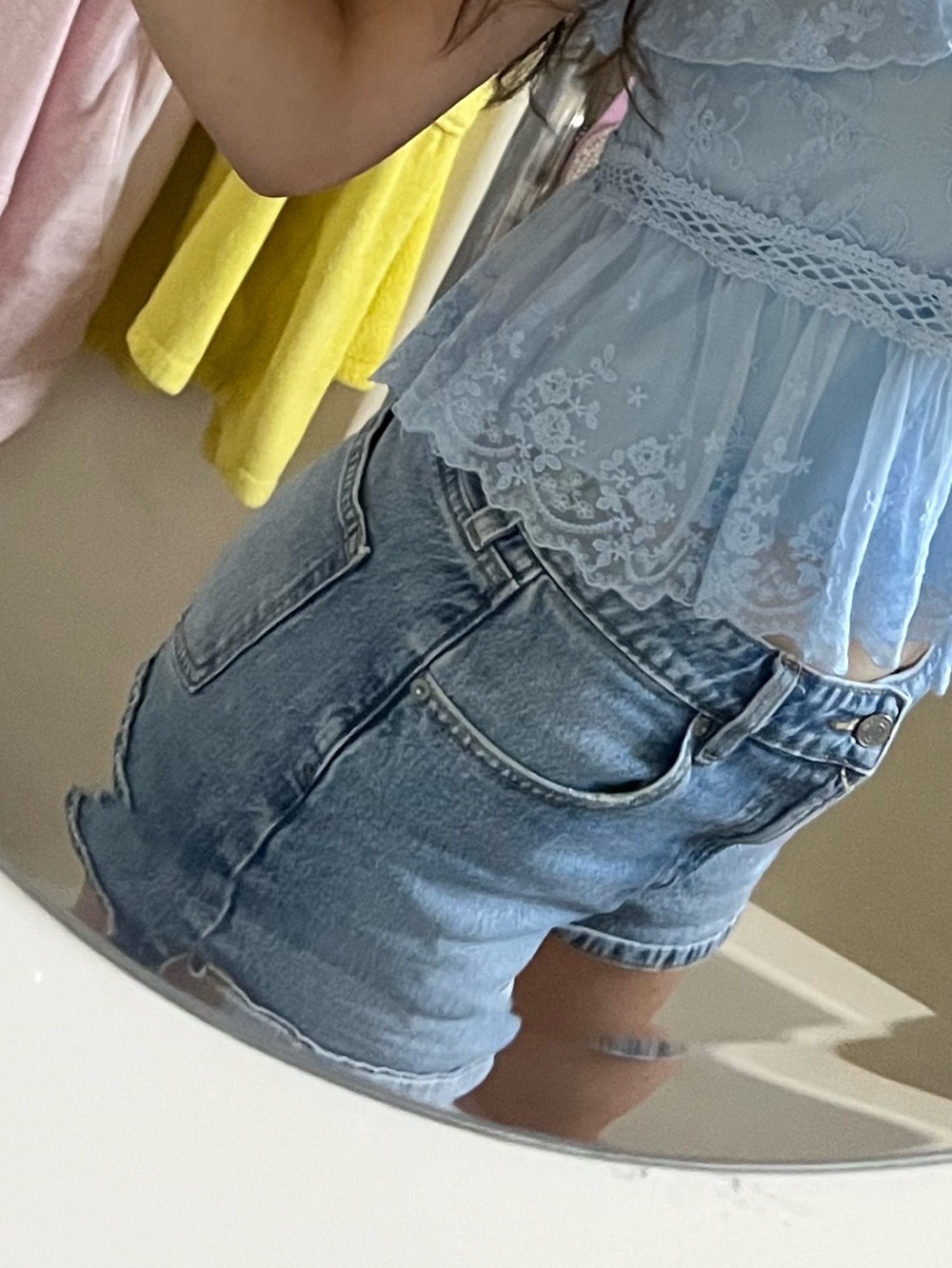 PacSun Light Blue Denim Jean Shorts - Picture 7 of 7